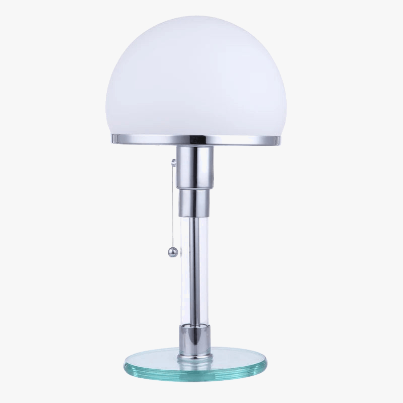 Lampe Bauhaus blanche design danois nordique pour la chambre ou le salon | Marco Lucetti Dia18cm H36cm