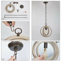 Suspension Bois Rétro Simple