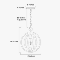 Suspension Bois Rétro Simple
