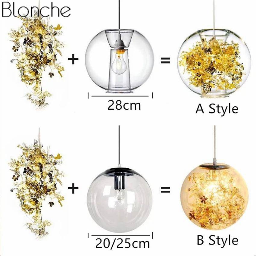 Lampe Boule Glass Leaves | Marco Lucetti