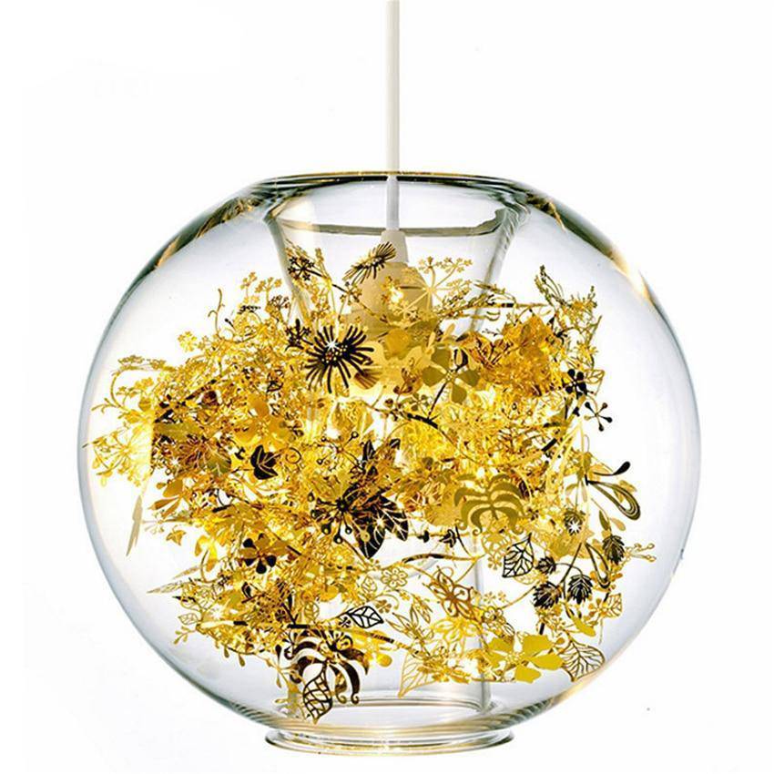 Lampe Boule Glass Leaves | Marco Lucetti