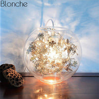 Lampe Boule Glass Leaves | Marco Lucetti