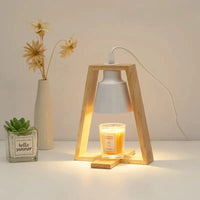 Lampe chauffe-bougie Scandinave Nordic Wood 110/230V | Marco Lucetti Prise britannique / Petit / Gradation continue