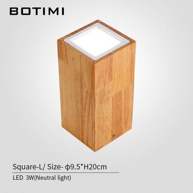 Lampe Cube en Bois LED Loft | Marco Lucetti Cube / L / Naturelle