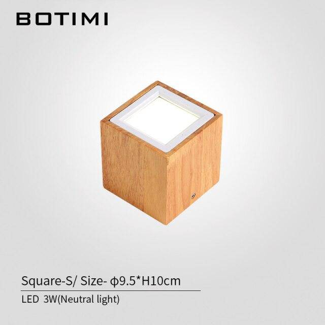 Lampe Cube en Bois LED Loft | Marco Lucetti Cube / S / Naturelle