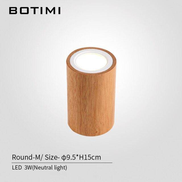 Lampe Cube en Bois LED Loft | Marco Lucetti Cylindre / M / Naturelle