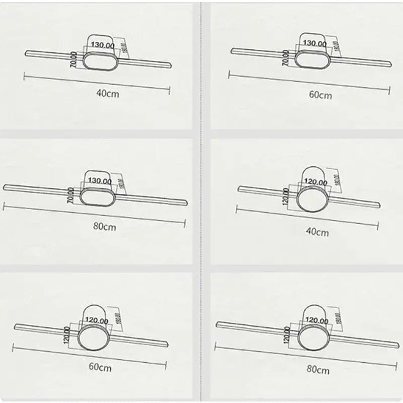 Lampe d'Applique Murale LED Moderne 60CM Miroir Lumineux À Bande Longue - Base Carrée  | Marco Lucetti