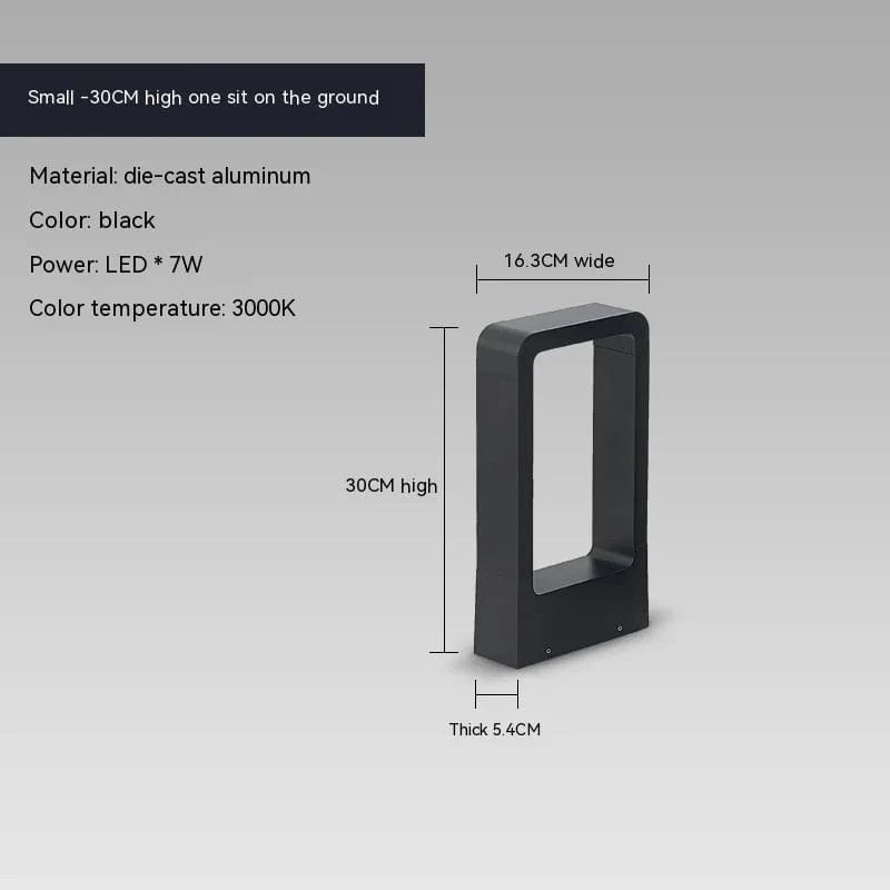 Lampe d'éclairage LED10W pour pelouse en alliage d'aluminium - Style chinois | Marco Lucetti Lumière naturelle / Assise au sol 30 cm