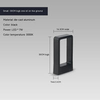Lampe d'éclairage LED10W pour pelouse en alliage d'aluminium - Style chinois | Marco Lucetti Lumière naturelle / Assise au sol 30 cm