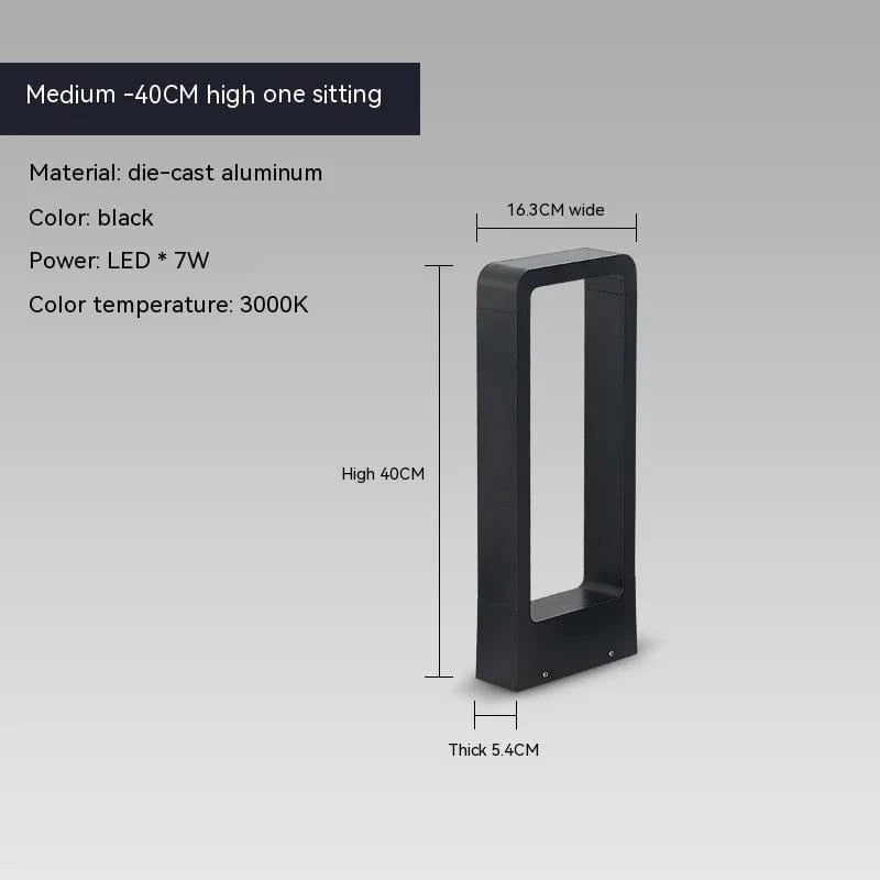Lampe d'éclairage LED10W pour pelouse en alliage d'aluminium - Style chinois | Marco Lucetti Lumière naturelle / Assise au sol 40 cm