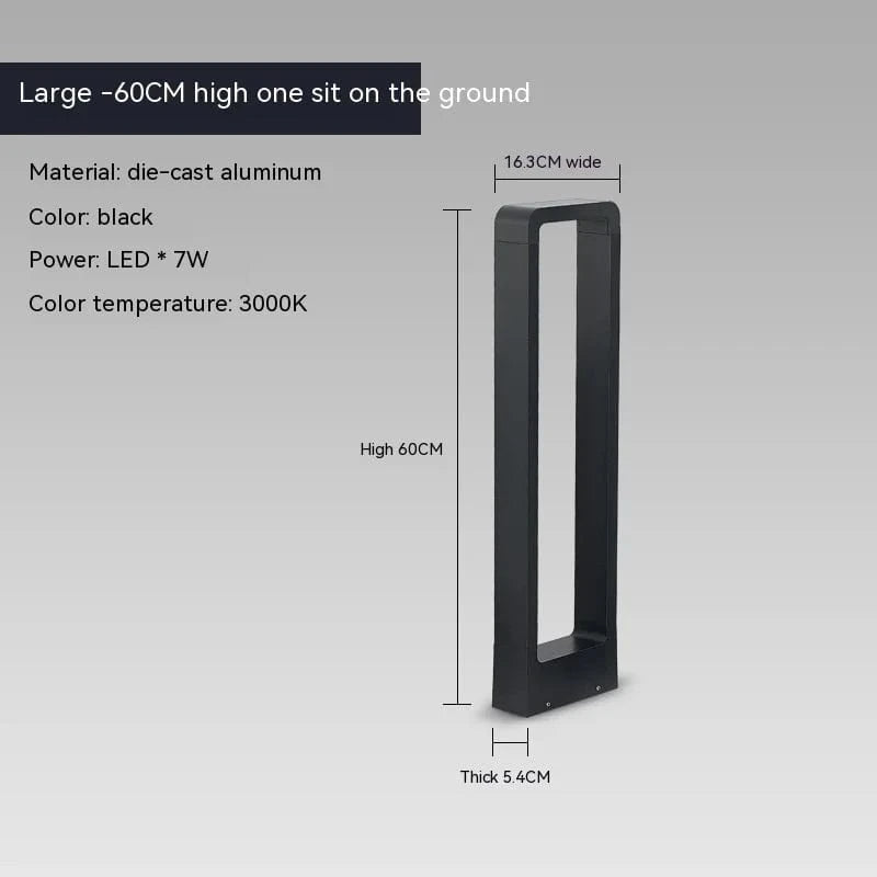 Lampe d'éclairage LED10W pour pelouse en alliage d'aluminium - Style chinois | Marco Lucetti Lumière naturelle / Assise au sol 60 cm