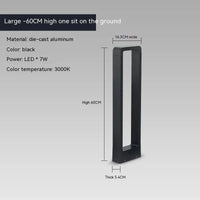 Lampe d'éclairage LED10W pour pelouse en alliage d'aluminium - Style chinois | Marco Lucetti Lumière naturelle / Assise au sol 60 cm