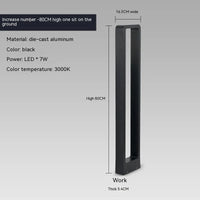 Lampe d'éclairage LED10W pour pelouse en alliage d'aluminium - Style chinois | Marco Lucetti Lumière naturelle / Assise au sol 80 cm