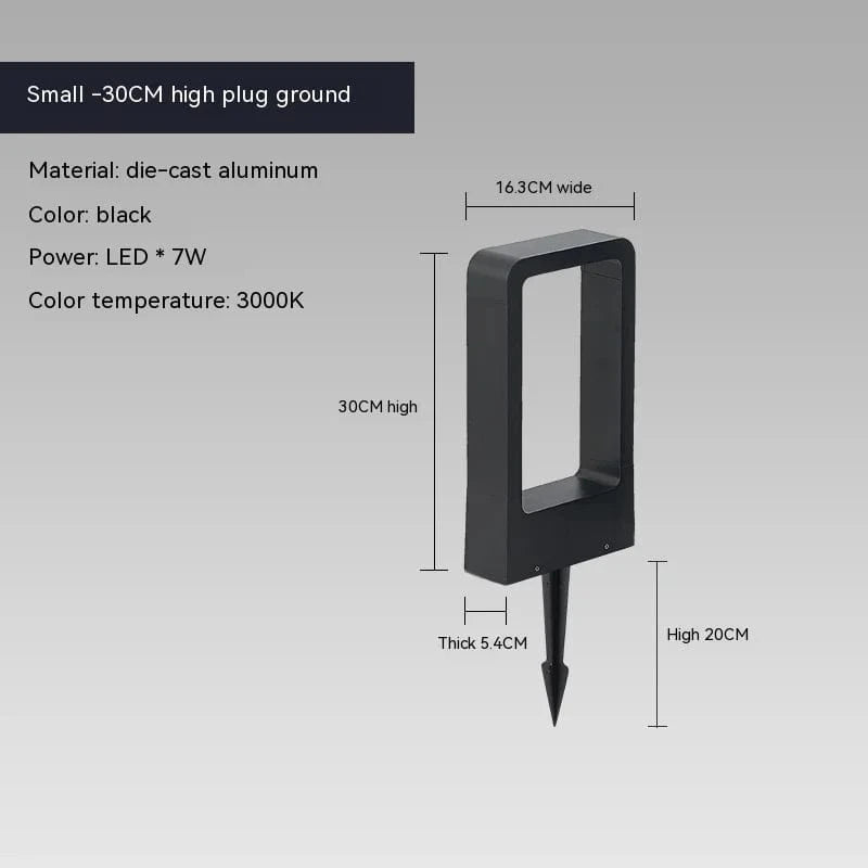 Lampe d'éclairage LED10W pour pelouse en alliage d'aluminium - Style chinois | Marco Lucetti Lumière naturelle / Prise de terre 30cm