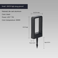 Lampe d'éclairage LED10W pour pelouse en alliage d'aluminium - Style chinois | Marco Lucetti Lumière naturelle / Prise de terre 30cm