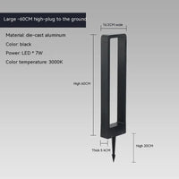 Lampe d'éclairage LED10W pour pelouse en alliage d'aluminium - Style chinois | Marco Lucetti Lumière naturelle / Prise de terre 60cm