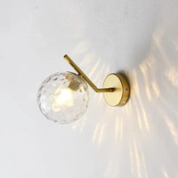 Lampe de applique murale LED boule de verre postmoderne - Élégance Luxe Gold | Marco Lucetti