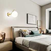 Lampe de applique murale LED boule de verre postmoderne - Élégance Luxe Gold | Marco Lucetti