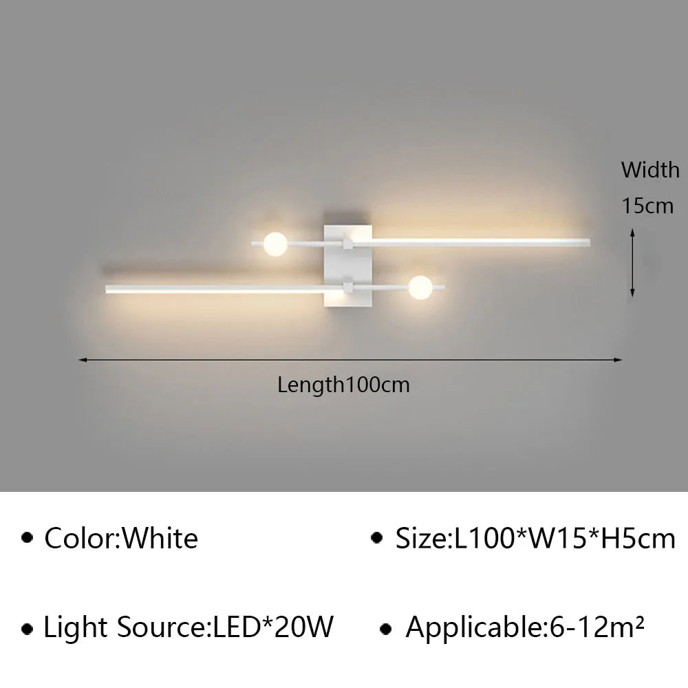 Applique Murale LED Moderne pour Salon et Chambre - Luminaire Design Grid TV Wall Lamp - Décoration Intérieure Chic