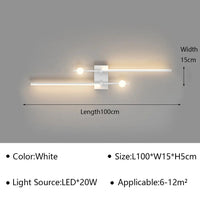Applique Murale LED Moderne pour Salon et Chambre - Luminaire Design Grid TV Wall Lamp - Décoration Intérieure Chic