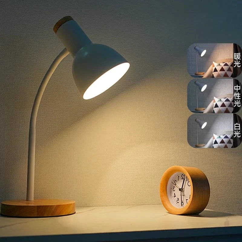 Lampe de bureau ajustable pour la lecture. | Marco Lucetti Prise USB / Un blanc / Blanc chaud fixe
