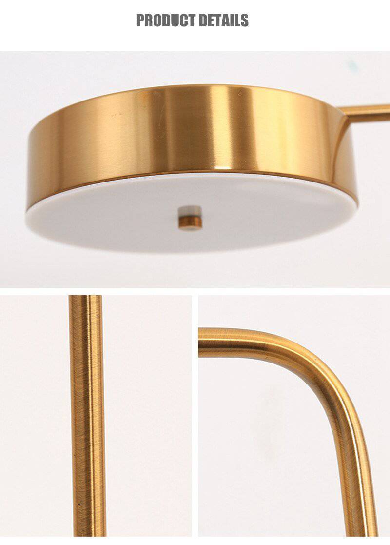 Lampe de bureau doré arrondi Study Gold Coast | Marco Lucetti
