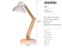 Lampe de bureau en bois ajustable "Manu" | Marco Lucetti