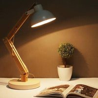 Lampe de bureau en bois ajustable "Manu" | Marco Lucetti