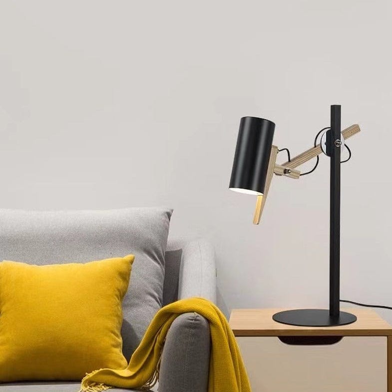 Lampe de bureau en bois naturel japonais Aswan Zen | Marco Lucetti