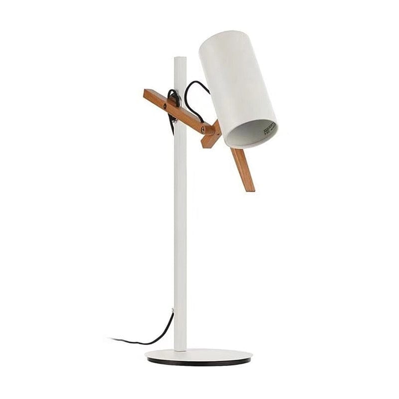 Lampe de bureau en bois naturel japonais Aswan Zen | Marco Lucetti Blanc