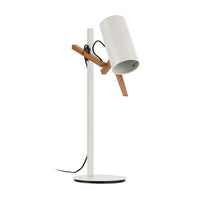 Lampe de bureau en bois naturel japonais Aswan Zen | Marco Lucetti Blanc