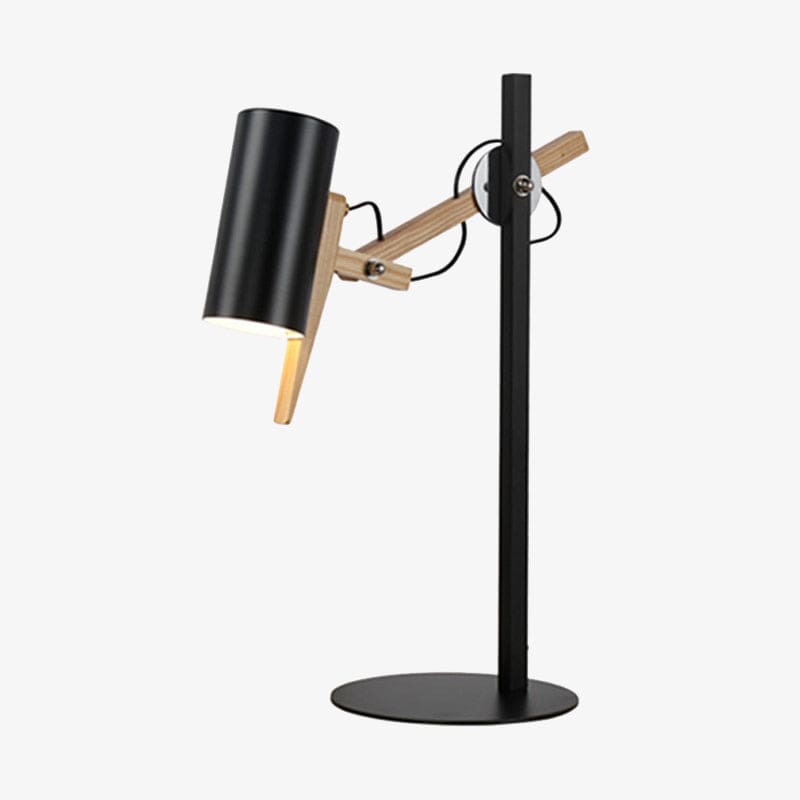 Lampe de bureau en bois naturel japonais Aswan Zen | Marco Lucetti Noir