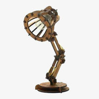 Lampe de bureau en bois style Pixar rustique - Élégance naturelle | Marco Lucetti