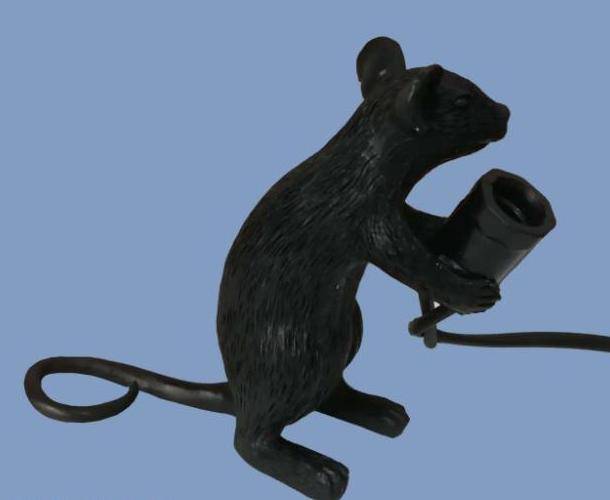 Lampe de bureau en forme de souris illuminée | Marco Lucetti A - Noir