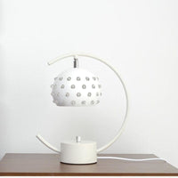 Lampe de bureau en métal avec abat-jour style disco "Nest". | Marco Lucetti Blanc / Dimmable