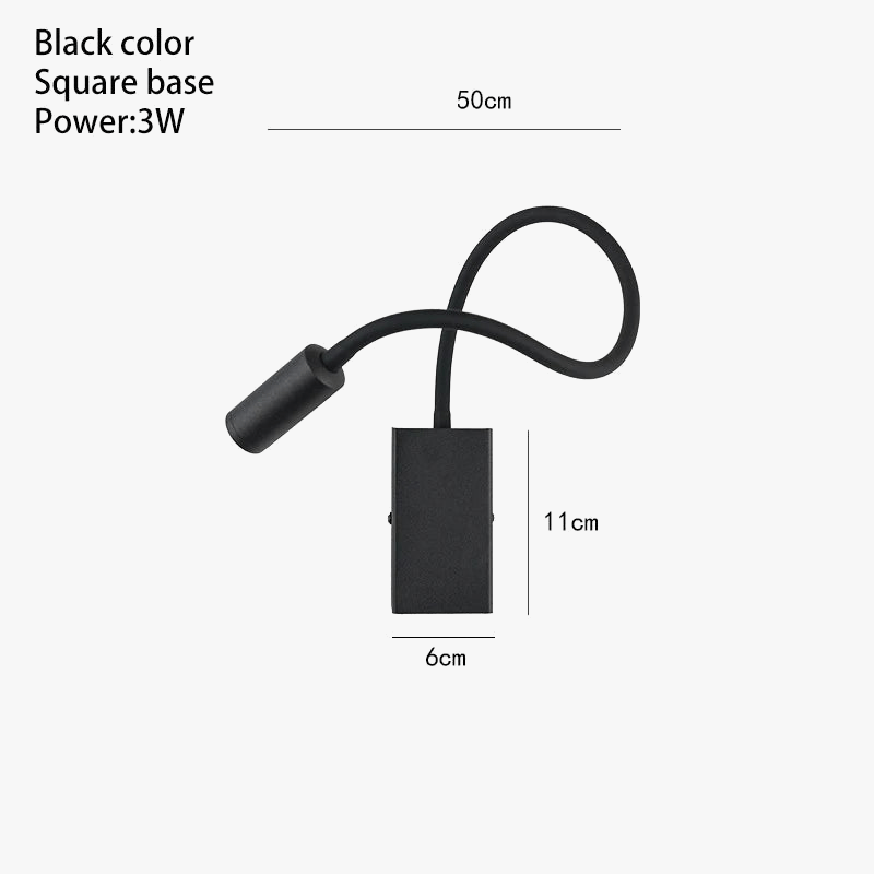 Lampe de bureau GYS FlexiLight avec interrupteur et liseuse LED | Marco Lucetti