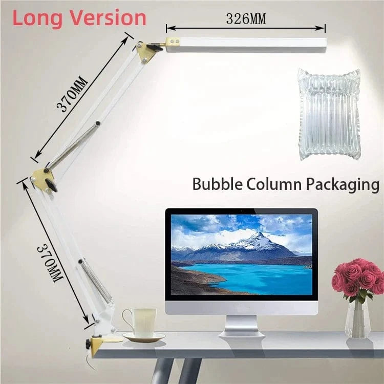 Lampe de bureau LED 10W avec pince | Marco Lucetti L-Blanc-Or SANS BOITE