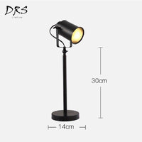 Lampe de bureau LED à spot ajustable - Noir | Marco Lucetti