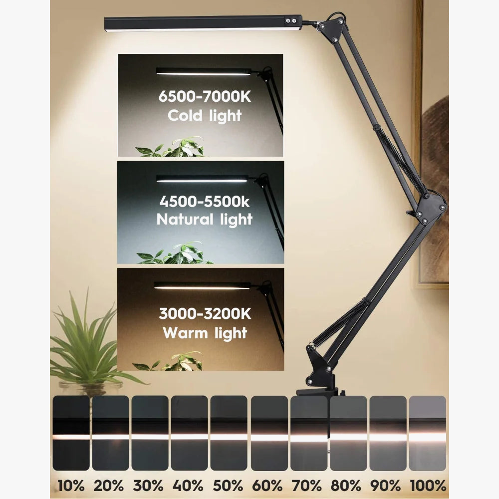 Lampe de bureau LED 10W avec pince