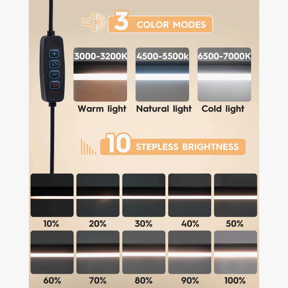 Lampe de bureau LED 10W avec pince