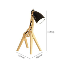 Lampe de bureau LED en bois Girafe, design moderne | Marco Lucetti