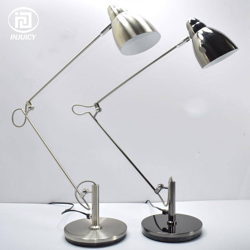 Lampe de bureau LED en métal avec abat-jour rond, style moderne | Marco Lucetti