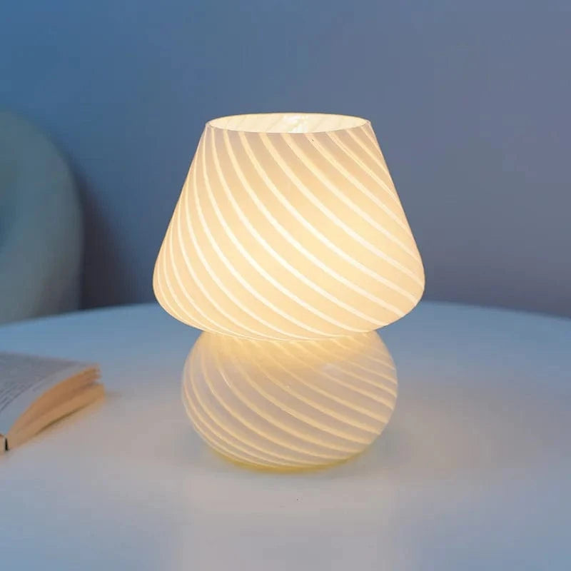 Lampe de bureau LED en verre de luxe | Marco Lucetti Adaptateur britannique / Texture Blanc