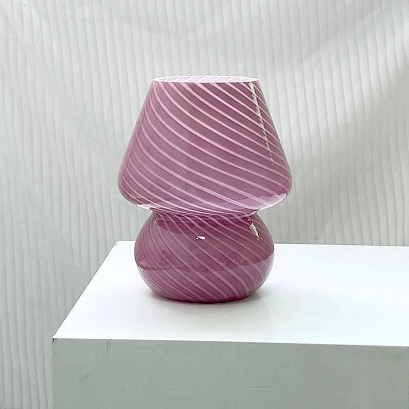 Lampe de bureau LED en verre de luxe | Marco Lucetti Adaptateur UE / Texture violette