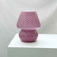 Lampe de bureau LED en verre de luxe | Marco Lucetti Adaptateur UE / Texture violette