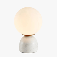 Lampe de bureau LED moderne en marbre et verre design | Marco Lucetti