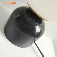 Lampe de bureau LED moderne en marbre et verre design | Marco Lucetti