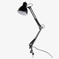 Lampe de bureau LED noire avec pince et bras articulé | Marco Lucetti A / Vis en métal