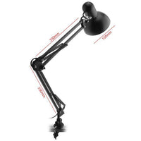 Lampe de bureau LED noire avec pince et bras articulé | Marco Lucetti B / Vis en métal
