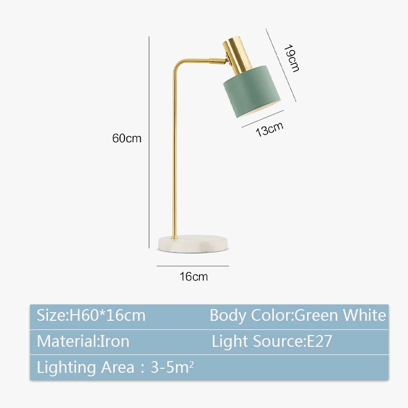 Lampe de bureau LED nordique réglable pour lecture et décoration - Éclairage design | Marco Lucetti